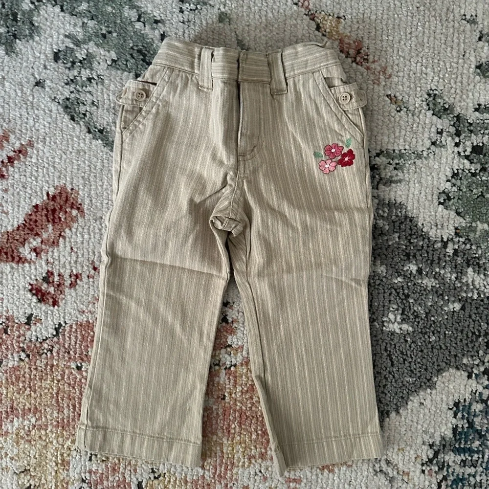 Vintage Y2K Gymboree Genuine Embroidered Dress Pants EUC 2T Toddler Girll